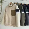 Men's Designer Women's Vintage Lamb's Wool Loose Coat Warm Zipper Couple's Jacket Asian Size M-2XL