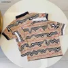 New kids Tracksuits Baby lapel Short sleeved suit Size 100-140 summer Splicing design POLO shirt and khaki shorts Jan20