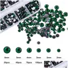 Dekoracje grafiki paznokci 12 Grids 3D Glass Crystal Rhinestone Non Fix Flatback Okrągły koralika Bejdka Urok Gem Kamienie Diamond Manicure części D OTLQF