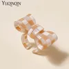 Cluster Rings Fashion Big Resin Open Set For Women Aesthetic Simple Bow-knot Finger Adjustble 2024 Trend Cute Jewelry Party