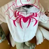 Kadın Hoodies Moda Örümcek Fermuarı Hoodie Kadın Sokak Tarzı Günlük Haligan Top Büyük Boy Ceket Gevşek