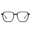 サングラスフレームタイプパーソナライズされた正方形の純粋なチタンアンチブルーライト光学レンズリーディングメガネ高品質の女性の眼鏡