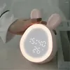 Horloges de table Enfant Horloge Alarme USB Charge Numérique Snooze Minuterie Électronique LED Veilleuse Oreilles