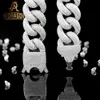 Prezzo all'ingrosso Collana a catena cubana Moissanite da 8 mm. Bracciale hip-hop in argento 925 con taglio brillante rotondo