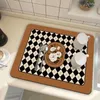 Table Mats Printed Dish Drying Mat Super Absorbent Coffee Drain Pad Tableware Draining Quick Dry Rug Kitchen Dinnerware Placemat