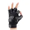 Велосипедные перчатки из искусственной кожи с двойной клейкой лентой и заклепками для фитнеса и верховой езды, дышащие спортивные перчатки с половиной пальца