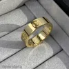 Anello dell'amore da 5,5 mm v Oro 18 carati Taglia USA Non tramonterà mai Riproduzioni ufficiali del marchio di lusso per matrimoni con scatola Coppia di anelli Regalo premium T1DG