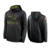 New England''Patriots''Men Women Youth Salute to Service Sideline Performance Pullover con cappuccio