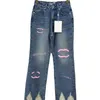 Jeans para Mujer Diseñador Xiaoxiangfeng 23 Nuevo Otoño e Invierno Bordados para Mujeres con Sentido del Diseño American High Street, Recto Suelto, Cintura NOYO