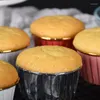 Moules de cuisson 50pcs papier résistant à l'huile or argent cupcake doublure couvercle couvercle tasses plateau cas mariage muffin tasse gâteau fournitures