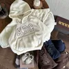 Ensembles de vêtements Milancel hiver enfants ensemble doublure de fourrure garçons à capuche sweat à capuche et pantalon 2 pièces survêtement