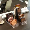 Förvaringslådor akrylögonskugga palett arrangör 7 rutnät display magasinlåda transparent kosmetik makeup rack hållare lådan