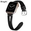 Zespół obserwuj Women PU Skórzany pasek dla jabłka 7 6 5 4 3 2 1 42 mm 38 mm 40 mm 44 mmband pasek bransoletki iwatch se seria