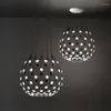 Pendant Lamps Nordic Black Chess Pieces LED Lights Globe Lamp Luminaire White Acrylic Lampshade Living Room Lighting Fixtures