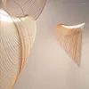 Kolye lambaları tasarımcı el oturma odası yatak odası lambası İtalyan kuşu kuşu ahşap dekoratif avize 18w için ahşap ışık