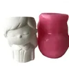 Baking Moulds 3D Girl Silicone Flower Pot Mold Concrete Resin Plaster Vase Candle Holder Silicon Planter Mould