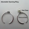 Pierścienie klastra 2PC/partia 925 Srebrny kabochon do biżuterii DIY, tworząc puste ustawienia otwarte akcesoria