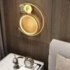 Wandleuchte Nordic Circle Butterfly LED Schlafzimmer Nachttischlampen Wohnzimmer Esszimmer Gang Dekorationen Design Beleuchtung