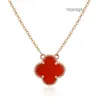 Bijoux de créateurs Cleef Van Four Leaf Clover Collier Van Clover haut de gamme femmes collier double face célébrité chanceux peut être lavé sans