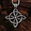 Ожерелья с подвесками, простое винтажное ожерелье с кельтским узлом викингов, ожерелье ведьмы из нержавеющей стали для мужчин, скандинавский амулет, ювелирные изделия, подарки, падение