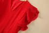 2008 XXL 2024 Runway Dress Spring Summer Dress V Neck Sleeveless Red Brand samma stil Kvinnklänning Fashion High Quality YY