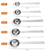 Coffee Scoops Stainless Steel Scoop Tablespoon Measuring Spoon Long Handle For Kitchen Cafe Making