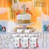 パーティーの好意30セットベビーショーの備品ウェディングゲストギフトキャンディーバッグフィートボトルオープナージェンダーは、キーケーキの誕生日の飾りを明らかにします