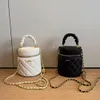 Handheld small bag, new Lingge chain bag for women's spring and summer, high-end and stylish crossbody bag, small round bag, mobile phone bag
