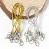 Keychains 20/40pcs/lot Thread Cord Key Holder DIY Bag Ring Bags Toys Hanger Lobster Keyrings Keyfob KeyChain Accessories