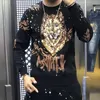 Men's Tracksuits Spring And Autumn Fashion Trend Wolf Head Casual Long Sleeve Trousers Sports Printed Suit