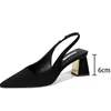 Women High Heels Black High Heels Shoes Sandals Summer Party Sexy Thick Mules Shoes Slippers Ladies Wedding 240129