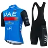 UAE Cycling Jersey Set Mans Team Short Sleeve Clothing MTB Bike Uniform Maillot Ropa Ciclismo Summer Bicycle Wear 240130