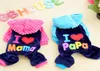 2017 Fashion I love papa and mama winter Pet Dog Clothes Clothing For Pet Small Large Dog Coats Jackets for chihuahua6300818