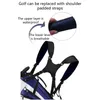 Trening golfowy Pomoc Backpack Nylon Straps Regulowany podwójne torba na ramię Akcesoria na zewnątrz trwałe