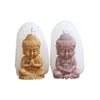 Hantverksverktyg meditation buddha silikonljusform för diy aromaterapi gips ornament tvål epoxi harts mögel handikrafts gör