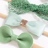 헤어 액세서리 2024 5pcs/set baby girls headbands 부드러운 꽃 활 나비 헤어 밴드가 태어난 유아용 유아를위한 활