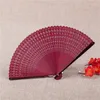 Decorative Figurines Chinese Style Hollowed Out Carving Handmade Ladies Folding Fan Daily Ancient Craft Small Whole Bamboo