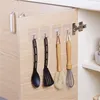 Ganci 10/1 pezzi gancio per riporre chiavi autoadesive resistenti in acciaio inossidabile trasparente per la parete della porta del bagno della cucina multifunzione