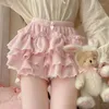 Culotte femme Harajuku Y2k rose doux blanc citrouille pantalon Lolita automne hiver JK peluche short japonais Kawaii volants lanterne