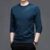 Sokak Giyim Moda Erkekler Uzun Kollu Tshirt Bahar Sonbahar Temel İş Erkek Giysileri Jersey Korean Dipler Gevşek Tasarladı 240119
