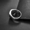 Cluster Rings Men's Ring Punk Rock 316L Stainless Steel Signet For Men Hip Hop Party Jewelry Male Wedding Gift