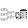 Promotion Stainless Steel Double Rolled Tart Rings And Perforated Cake Mousse Rings Rolled Muffin Rings Circle Ring 10 Pc Baking 194n