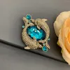 Brooches Vintage Elegant High-Grade Sense Of Crystal Inlaid Craft Ocean Blue Lovely Dolphin Around Everything Coat Brooch