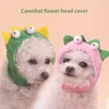 Vêtements de chien joli chapeau de compagnie fin fonctionnaire de casse-tête accrocheur dessin animé cartoon carnivore fleur de forme chat