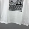 21ss Designer Tide Camisetas Peito Carta Laminada Impressão Manga Curta High Street Solta Oversize Casual T-shirt 100% Algodão Puro Tops para Homens e MulheresM-3XL03