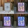 Luzes noturnas anime led po quadro lâmpada genshin impacto xiao zhongli arte pintura design luz demon slayer decoração de casa presente do quarto do miúdo