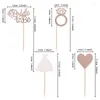 Cake Tools 12/24pcs Bride To Be Diamond Ring Cupcake Toppers bröllop Brudduschdekorationer Rose Gold Bachelorette Party Supplies