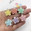 Charme 10 stücke Japan Schöne Kirschblüte Harz Bunte Blumen Anhänger Für Ohrring DIY Schmuck Machen Erkenntnisse C1336