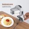 Handgjorda spaghetti pasta maker cutter aluminium legering fettuccine noodle press machine t200523352l