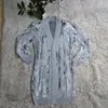 Cappotto maglione cardigan lavorato a maglia lusinghiero per temperamento autunnale e invernale da donna in Europa e America in magazzino